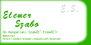 elemer szabo business card